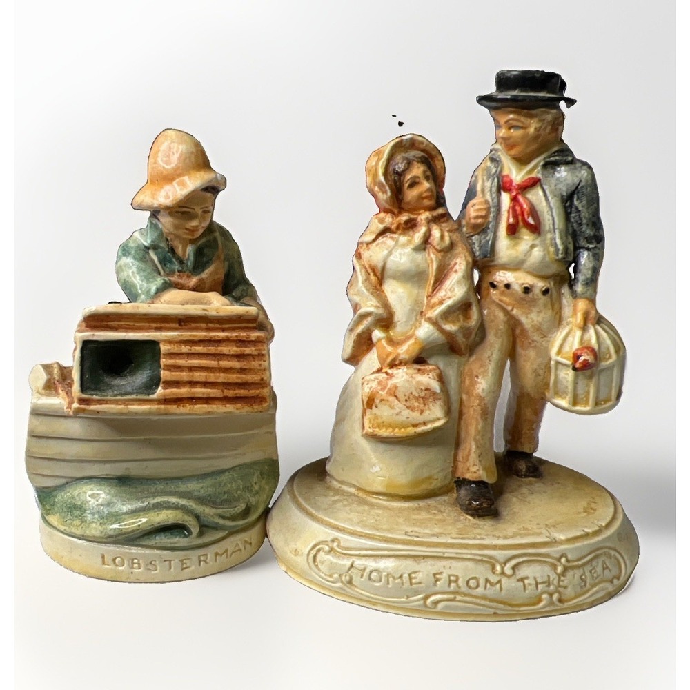 Sebastian Miniatures Home From the Sea & Lobsterman Figurines Hudson MA